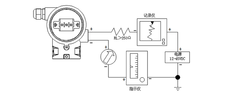 智能微差压变送器非智能型现场导线连接